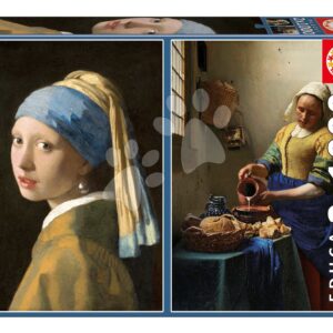 Puzzle Vermeer Educa 2 x 1000 dílků a Fix lepidlo