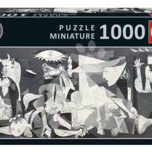 Puzzle panoramatické Guernica Pablo Picaso Miniature Educa miniaturní 1000 dílků a Fix lepidlo