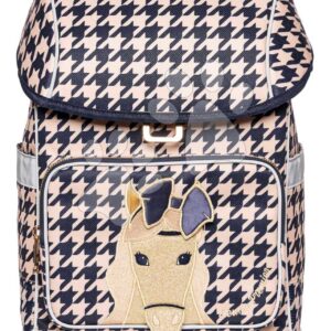 Školní batoh velký Ergomaxx Houndstooth Horse Jeune Premier ergonomický luxusní provedení 41*27 cm