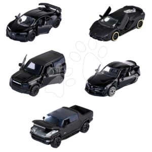 Autíčka Black Edition Giftpack Majorette kovová sada 5 druhů v dárkovém balení délka 7
