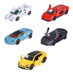 Autíčka Lamborghini Majorette kovová 5 druhů v dárkovém boxu délka 7