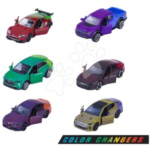 Autíčko s efektem změny barvy Color Changers Majorette kovové 6 různých druhů délka 7