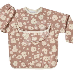 Bryndák 2v1 Bib with Removable Sleeves Savannah Bloom Beaba s odnímatelnými rukávy voděodolný hnědý od 4 měsíců