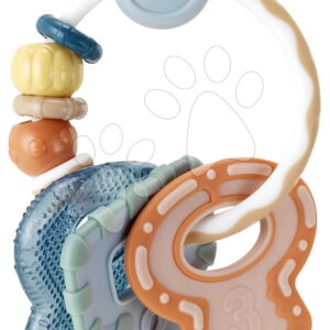 Chrastítko s kousátky Klíče Cool & Chew Teether Keys Muted Color Infantino vhodné do chladničky od 0 měsíců