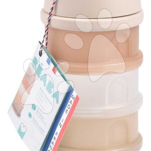 Dávkovač sušeného mléka Formula Milk Container Translucent Clay Beaba 4dílný hnědý od 0 měsíců