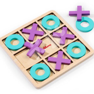 Dřevěná hra Piškvorky Tic Tac Toe Game Eichhorn 11 dílů
