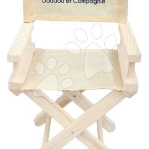 Dřevěná režisérská židle pro panenky Cinema armchair My little furniture Jolijou s textilním sedátkem pro panenky a plyšové hračky o velikosti 35 cm
