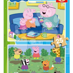Dřevěné puzzle Peppa Pig Educa 2 x 25 dílků