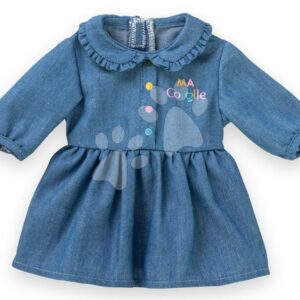 Džínové šaty pro panenku Denim Dress Long Sleeves Ma Corolle pro panenku 36 cm