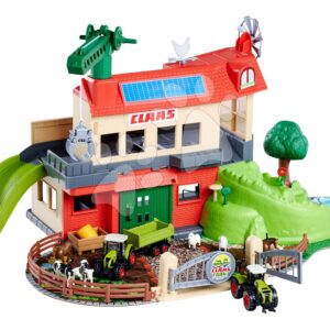 Garáž farma se stájí 2patrová Farmyard Majorette s 8 figurkami zvířátek a 2 traktory od 5 let