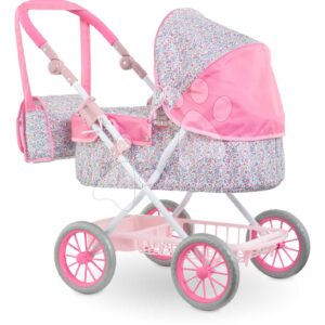 Hluboký kočárek pro panenku Flowered Carriage Corolle s taškou na přebalování pro panenku 30–52 cm