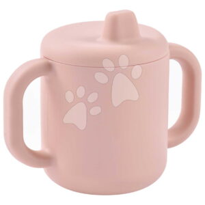 Hrnek pro miminka Silicone Training Cup Cotton Candy Beaba s víčkem pro samostatné pití růžový od 8 měsíců
