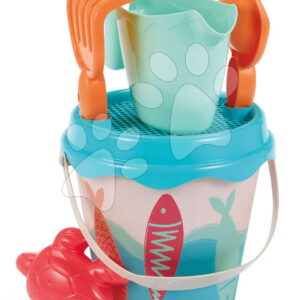 Kbelík set Sardine Garnished Bucket Écoiffier 17 cm s konvičkou a bábovičkou od 18 měsíců