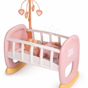 Kolébka s kolotočem Baby´s Cot Soft Baby Nurse Smoby pro 42 cm panenku od 18 měsíců