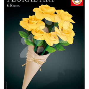 Kreativní tvoření Žluté růže Floral Art Yellow Roses Educa poskládej si vlastní kytici od 14 let