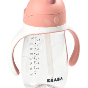 Láhev Bidon na učení pití Beaba Learning Cup 2in1 Old Pink 300 ml s brčkem růžová od 8 měsíců