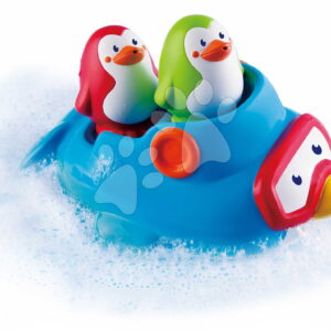 Loďka s tučňáky do vany Squirt'N Sail Penguins Infantino od 6 měs
