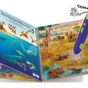 Naučná hra s interaktivním perem Dinosauři a zvířata Pen Educa se zvukem 8 stránek se 16 tématy od 5 let ve španělštině