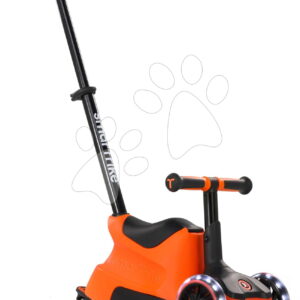 Odrážedlo a koloběžka 2v1 tříkolová s LED koly Xtend Scooter Ride-on Orange smarTrike s vodicí tyčí s nastavitelnou výškou a úložným prostorem od 1 do 12 let