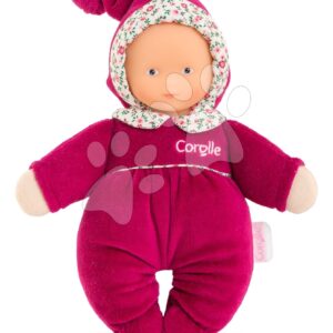 Panenka Babidoux Pink Grenadine Mon Doudou Corolle s modrýma očima a chrastítkem 20 cm od 0 měsíců