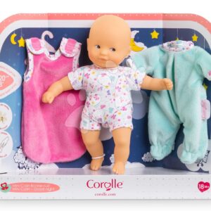 Panenka Mini Calin Good Night Set Butterflies Mon Premier Poupon Corolle se spacím pytlem a dupačkami 20 cm od 18 měsíců