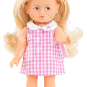 Panenka Mini Corolline Rosy Corolle dlouhé blond vlasy s modrýma očima a růžové šaty 20 cm