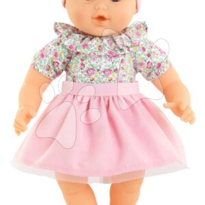 Panenka Mon Adorable Grand Poupon Blossom Garden Corolle s modrýma mrkacíma očima špulící pusinkou se sukýnkou 36 cm od 24 měsíců