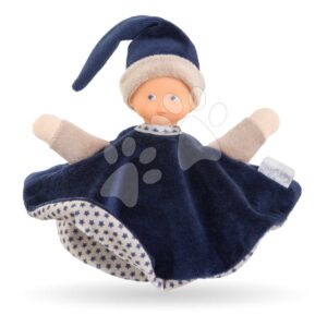 Panenka k mazlení Tidoudou Navy Blue Starry Dreams Mon Doudou Corolle z extra jemného textilu s modrýma očima 17 cm od 0 měsíců
