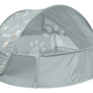 Plážový stan pro děti Breezynest Anti UV Tent Lichen Beaba s 360° ventilací a ochranou proti písku a hmyzu šedý od 0–24 měsíců