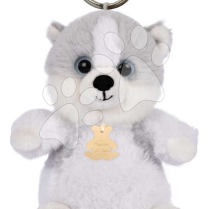 Plyšová klíčenka pejsek husky The Soft Stretch Husky Key Ring Histoire d’ Ours šedá 12 cm od 18 měsíců