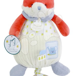 Plyšová liška s melodií Romarin the Fox My Garden Music Box Doudou et Compagnie v dárkovém balení 20 cm od 0 měsíců