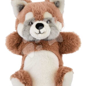 Plyšová panda červená na loutkové divadlo Red Panda Puppet Histoire d’Ours oranžová 24 cm od 0 měsíců