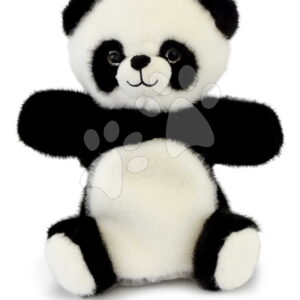 Plyšová panda na loutkové divadlo Panda Puppet Histoire d’Ours černo-bílá 24 cm od 0 měsíců