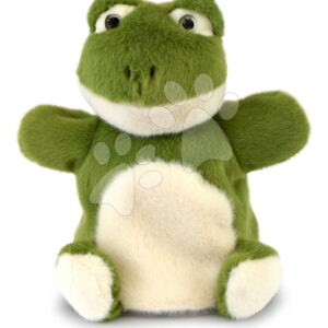 Plyšová žabka na loutkové divadlo Frog Puppet Histoire d’Ours zelená 24 cm od 0 měsíců