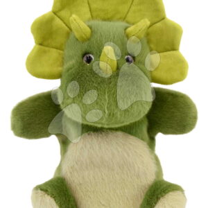 Plyšový dinosaurus na loutkové divadlo Dino Puppet Histoire d’Ours zelený 24 cm od 0 měsíců