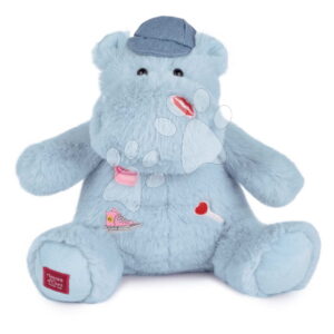 Plyšový hrošík s kšiltovkou Cali Dreamin' Hippo Histoire d’ Ours modrý 20 cm od 0 měsíců