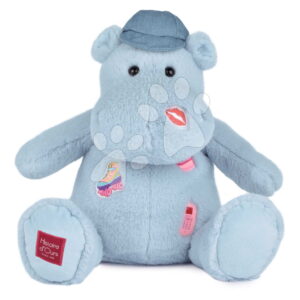 Plyšový hrošík s kšiltovkou Cali Dreamin' Hippo Histoire d’ Ours modrý 38 cm od 0 měsíců