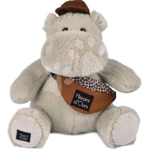 Plyšový hrošík s ledvinkou Hello Brook! Hippo Histoire d’ Ours béžový 20 cm od 0 měsíců