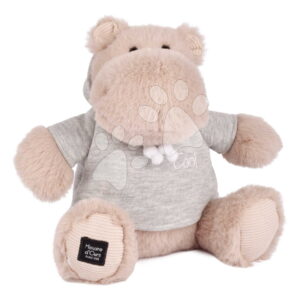 Plyšový hrošík s mikinou Chilly Max Hippo Histoire d’Ours béžový 20 cm od 0 měsíců