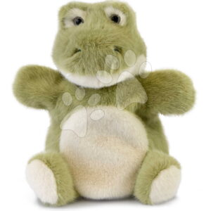 Plyšový krokodýl na loutkové divadlo Croco Puppet Histoire d’ Ours zelený 24 cm od 0 měsíců