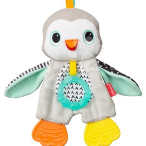 Plyšový mazlíček tučňák Cuddly Teether Penguin Infantino s kousátkem od 0 měsíců