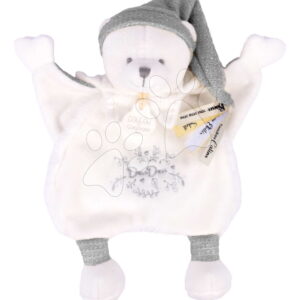 Plyšový medvídek na mazlení Doudou 25 Years Doudou Cape Grey Doudou et Compagnie v dárkovém balení šedý 25 cm od 0 měsíců