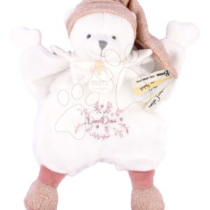Plyšový medvídek na mazlení Doudou 25 Years Doudou Cape Pink Doudou et Compagnie v dárkovém balení růžový 25 cm od 0 měsíců