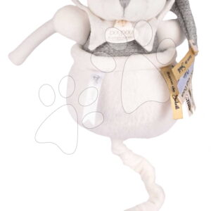 Plyšový medvídek s melodií Doudou 25 Years Music Box Grey Doudou et Compagnie narozeninová edice šedý 20 cm od 0 měsíců