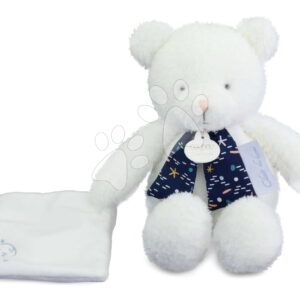 Plyšový medvídek svítící ve tmě Moonlight Collection Plush Doudou et Compagnie v dárkovém balení bílý 28 cm od 0 měsíců