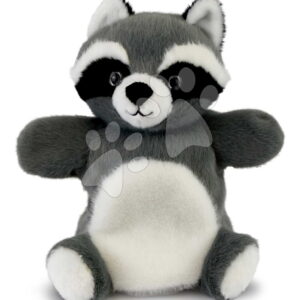 Plyšový mýval na loutkové divadlo Raccoon Puppet Histoire d’ Ours šedý 24 cm od 0 měsíců