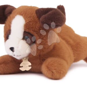 Plyšový pejsek s těžkým bříškem P'tit Relax Brown Dog Histoire d’ Ours hnědý 22 cm od 0 měsíců