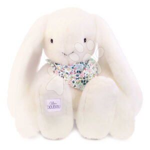 Plyšový zajíc Fleurette the Bunny White Doudou et Compagnie bílý 50 cm od 0 měsíců