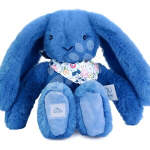 Plyšový zajíček Fleurette the Bunny Blue Doudou et Compagnie modrý 25 cm od 0 měsíců