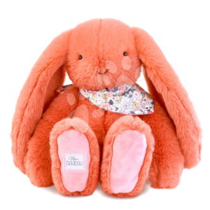 Plyšový zajíček Fleurette the Bunny Terracotta Doudou et Compagnie oranžový 35 cm od 0 měsíců